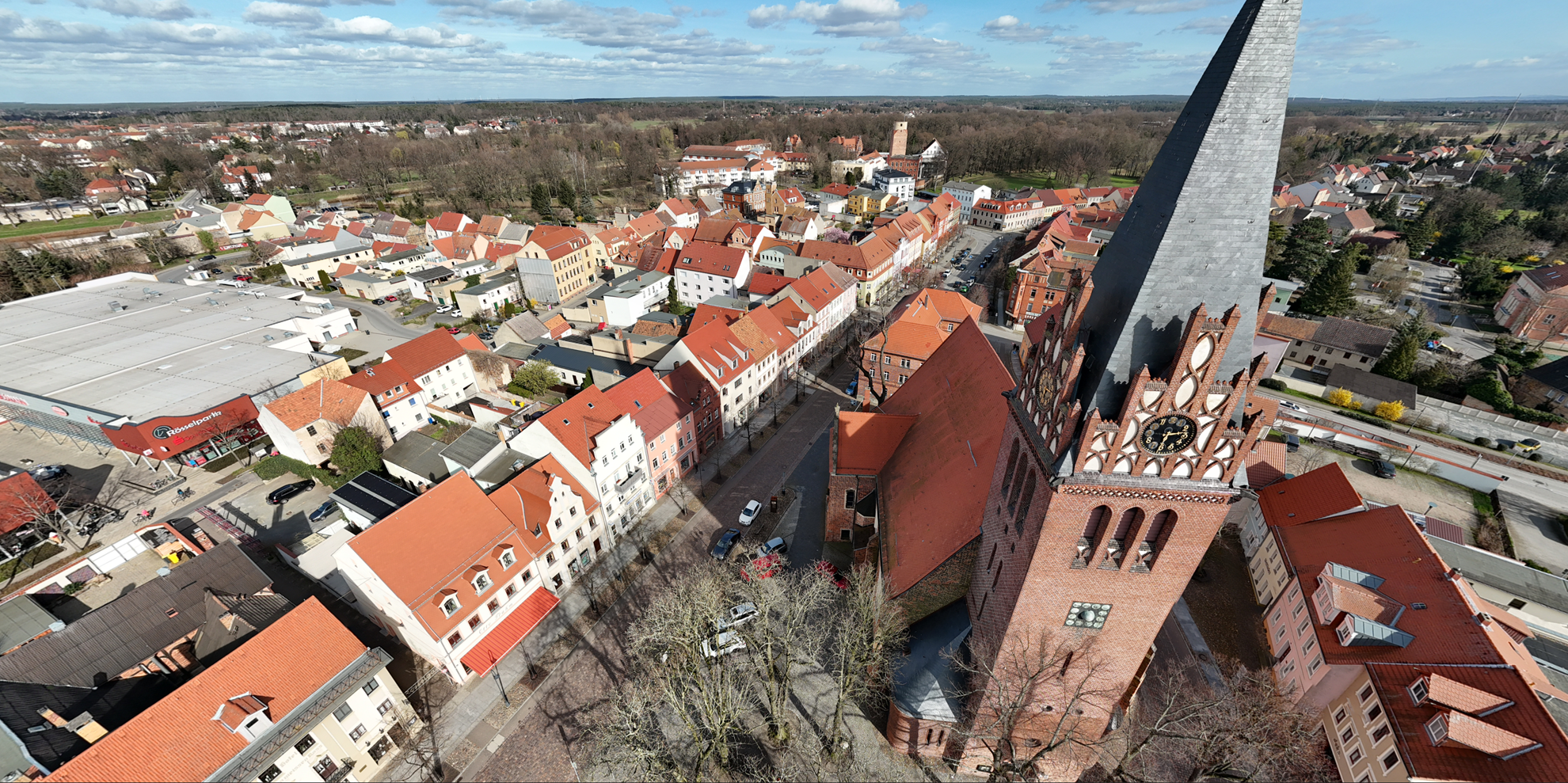 Luftbildaufnahme Marktplatz Bad Liebenwerda